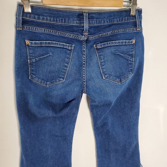 James Jeans Freedom Fringe-Accent Kiki jeans Cropped Dark Wash stretchy Size 31 - Picture 10 of 10